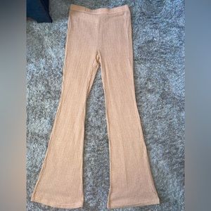 SHEIN khaki lightweight stretchy flare pants M